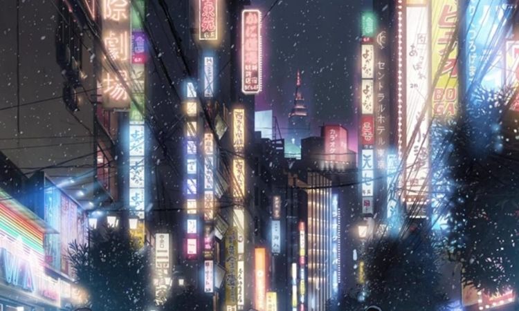 秒速五公分,七彩斑斓的街道