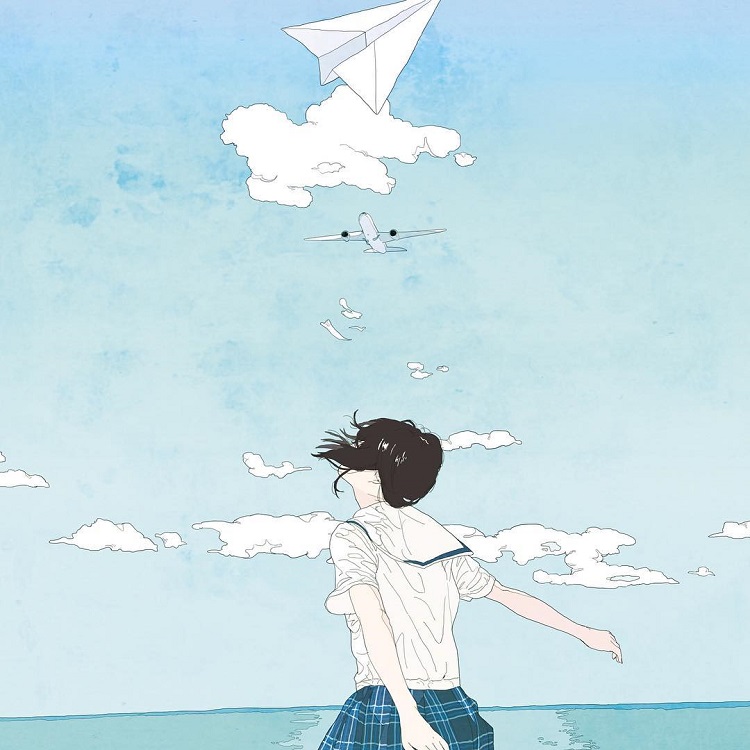 Rei Kato katorei_ 日本 插画 蓝色 插画家