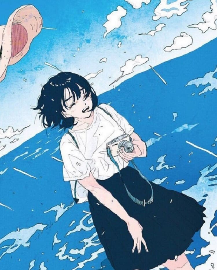 Rei Kato katorei_ 日本 插画 蓝色 插画家