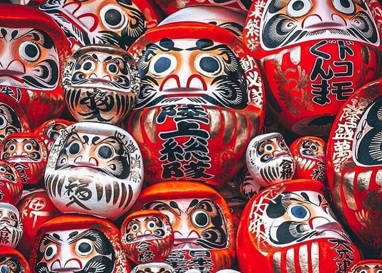 日本 許願 吉祥物 達摩 不倒翁 祈福 好運