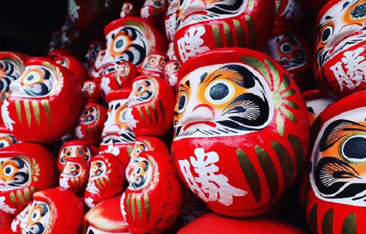 日本 許願 吉祥物 達摩 不倒翁 祈福 好運